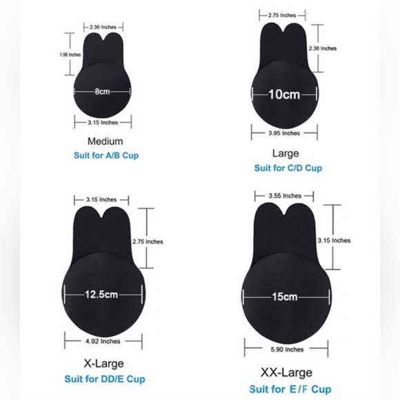 ADHESIVE BRAND NEW IN BAG SET OF 3 LIFTING INVISIBLE PADDED BRAS - Picture 6 of 6